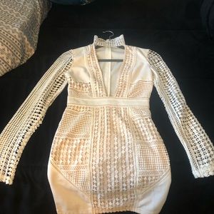 Cream and Nude Mini Dress